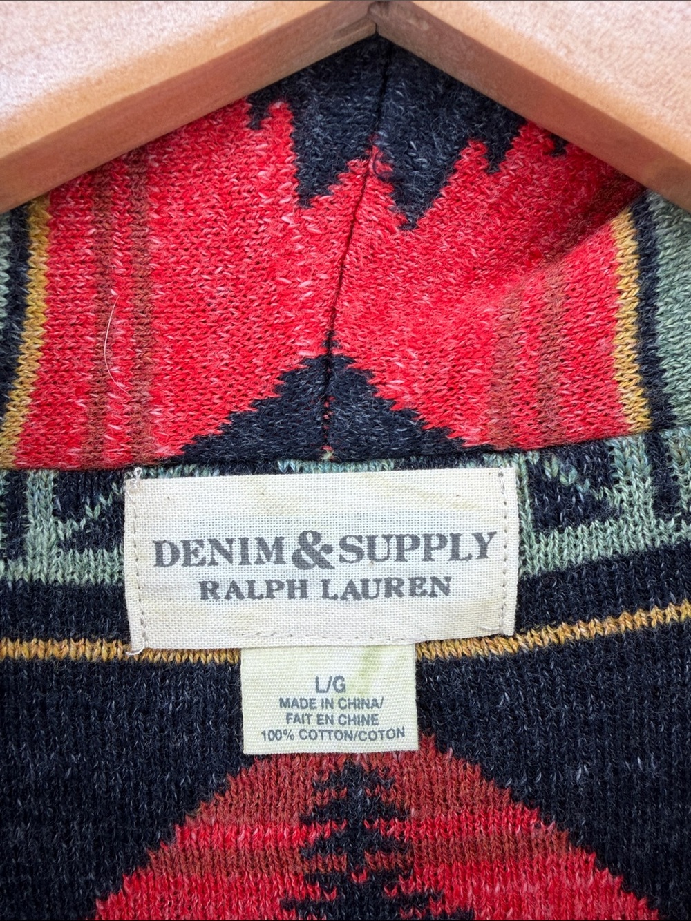 Denim & Supply Ralph Lauren Southwestern Aztec Cardigan L A21 - Picture 3 of 5